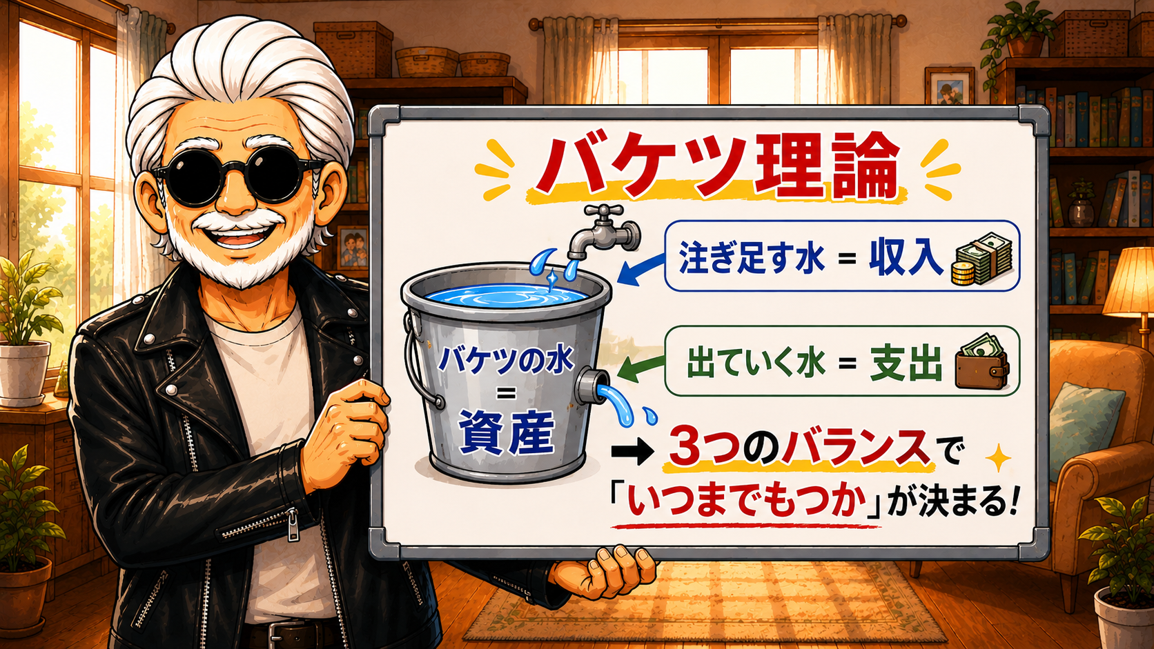 バケツ理論・資産収入支出のバランス