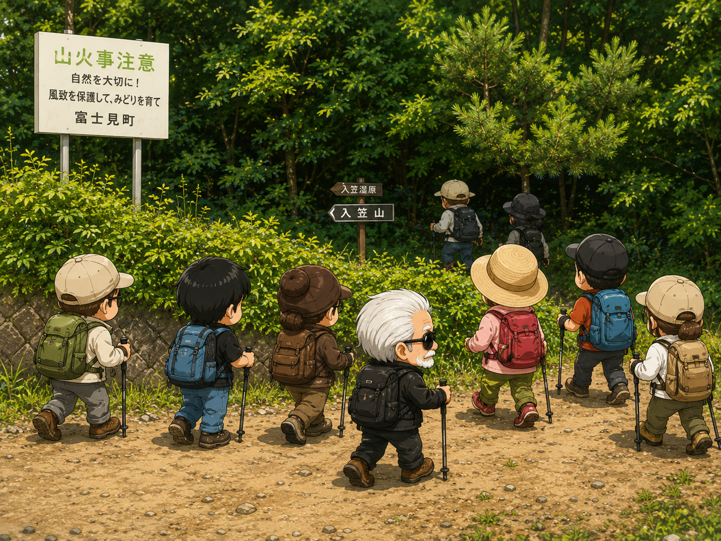 沢入登山口から登山道へ