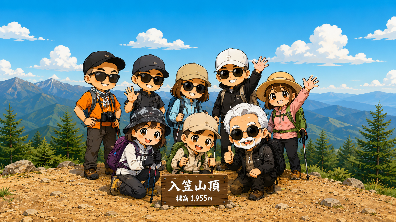山頂からの360度パノラマ