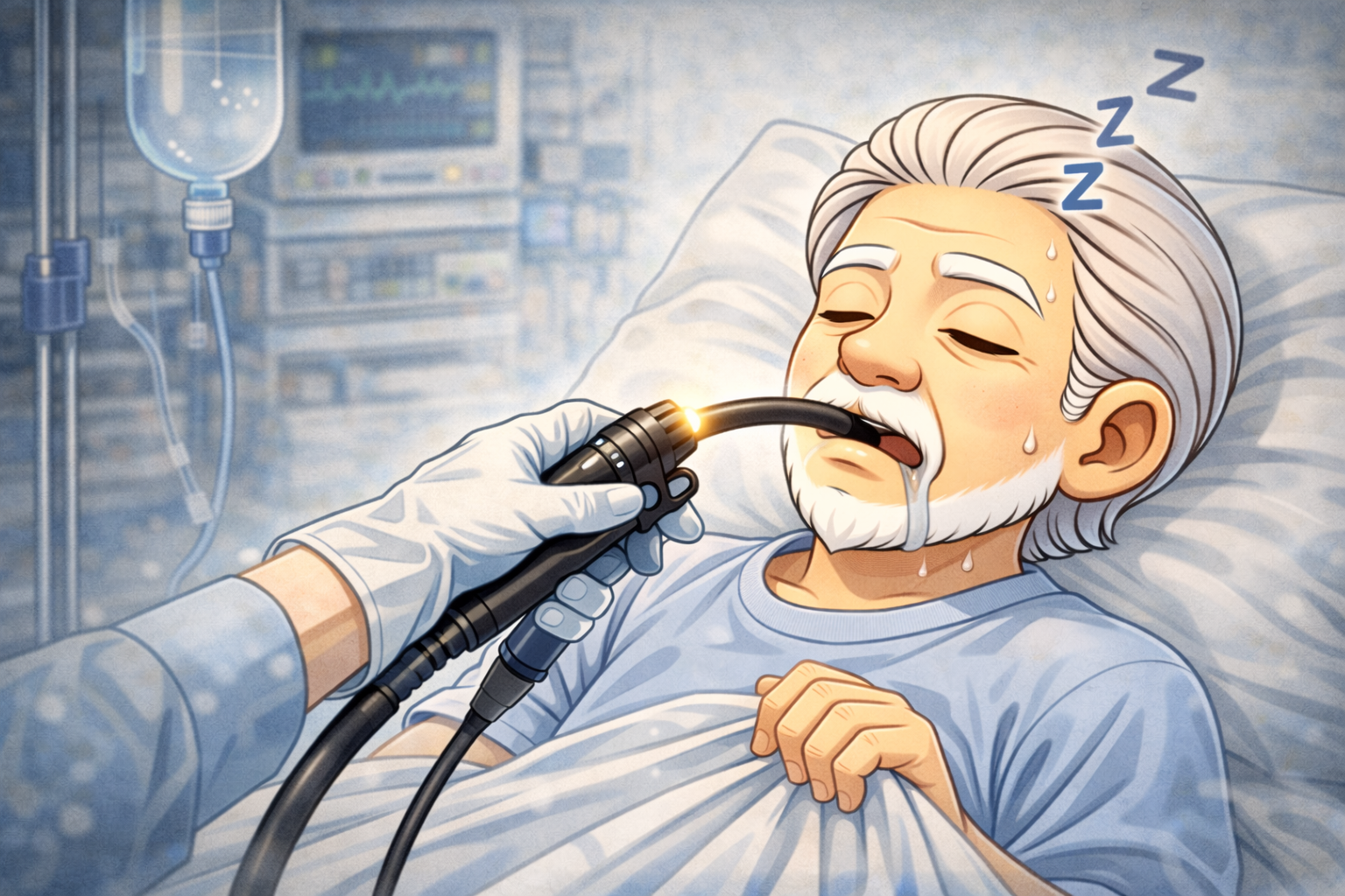 鎮静剤で眠っている間に検査