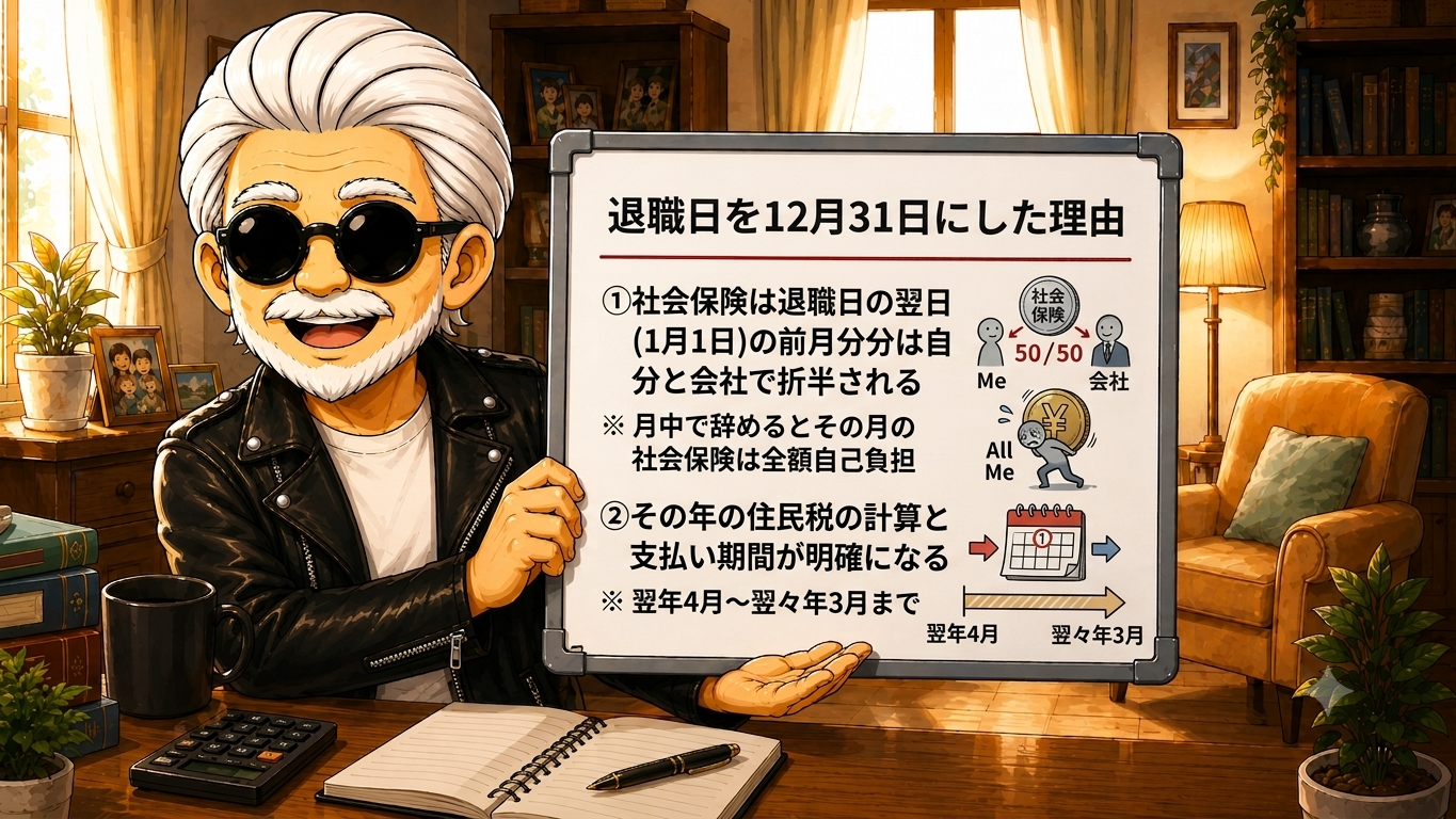 月末退職で社会保険が1ヶ月分お得