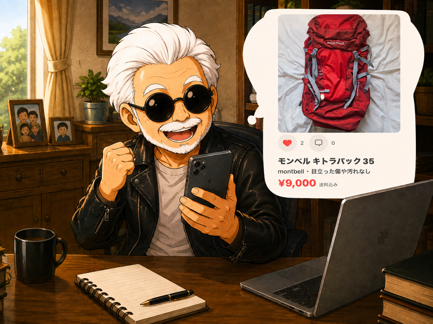ザックはメルカリで節約